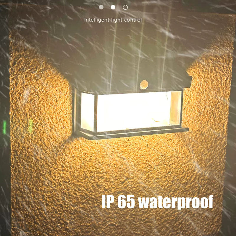 ESMARTER LED Solar Wandlampe mit Filament-Leuchtmittel und Bewegungssensor, Schwarz, Warmweiß - Bild 3