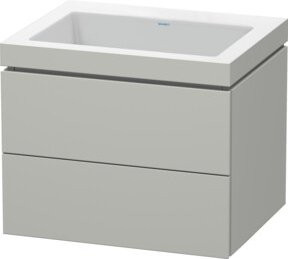 Duravit Waschtischunterschrank L-Cube c-bonded mit 2 Schubladen, wandhängend, Breite: 60 cm, Tiefe: 48 cm, Höhe: 50 cm - Bild 1