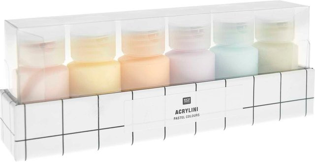 Rico Design Acrylini Acrylfarben Set Pastel in Multicolour mit 6 Farben - Bild 1