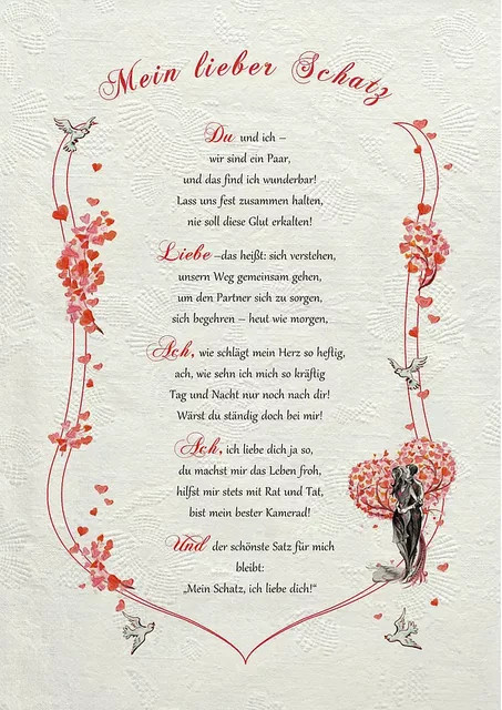 Moderne Wanddekoration Tantum Graphic mit floralem Design und Herzen in Weiß für Jahrestage und Valentinstag - Bild 1