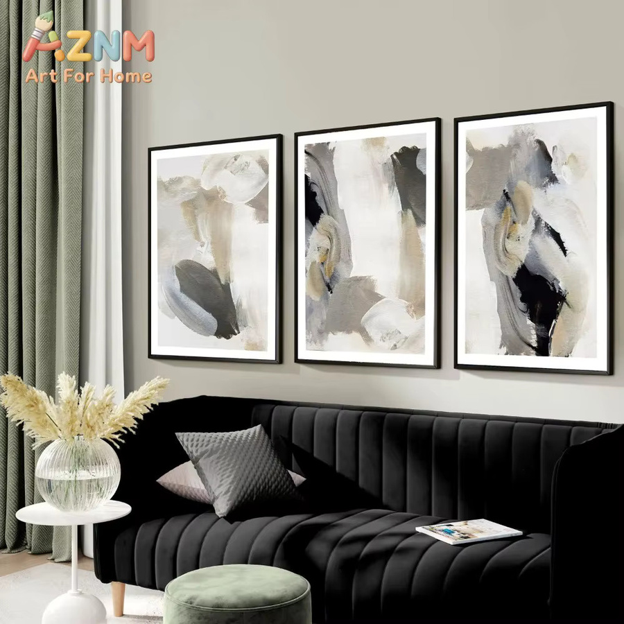 AZNM Modernes Minimalistisches Wandgemälde mit Geometrischen Motiven als Dekorative Leinwandmalerei für dein Wohnzimmer - Bild 2