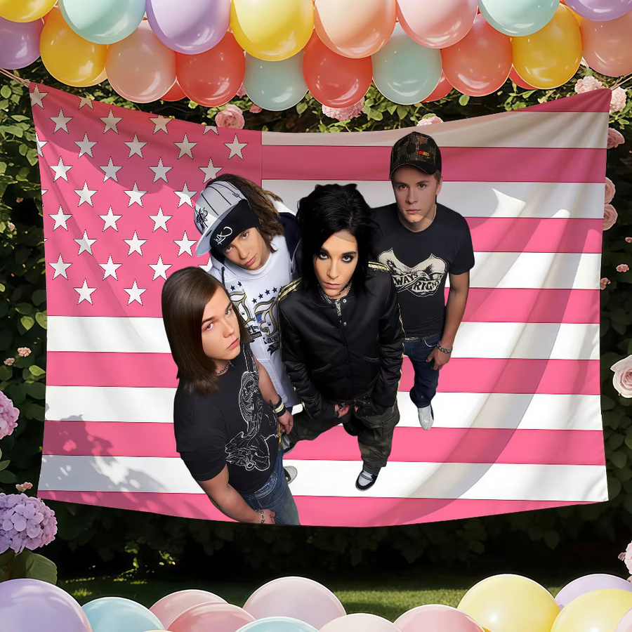Warner Bros. Rock T-Tokio H-Hotel Flagge als Wandkunst Dekoration für Innen- und Außenbereich, B/H: 40 x 60 cm - Bild 2