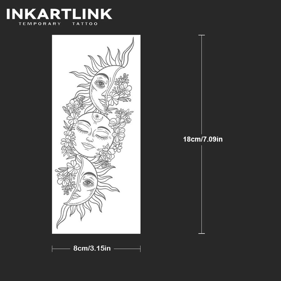 INKARTLINK Sonnenblumen-Saft Tattoo-Pflaster, wasserfest - Bild 4