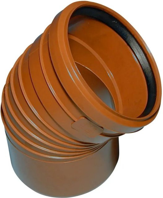 Marley Kanalgrundrohr-Bogen 45 Grad DN 125 in Orange - Bild 1
