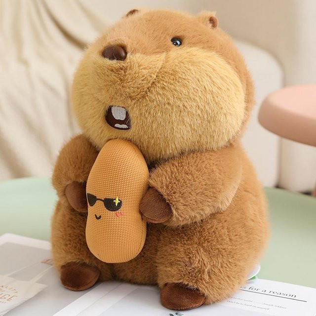 Murmeltier Biber Capybara Plüschtier, Braun, 30cm, ab 14 Jahre - Bild 1