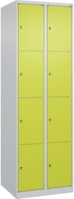 C+P Schließfachschrank Classic PLUS mit 2 Abteilen in Viridingrün, H x B x T: 185 x 60 x 50 cm - Bild 1