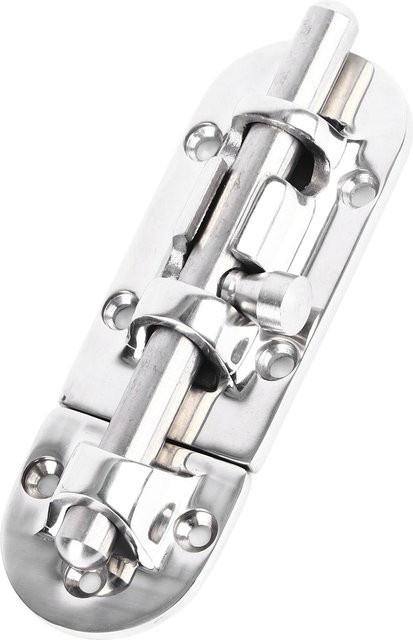 Hochpräziser Türriegel aus Edelstahl in Silber, B/H: 11,0 x 3,8 cm - Bild 1