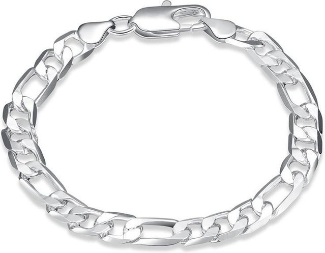 Armband, versilbert, flach, 8 mm, Unisex - Bild 1