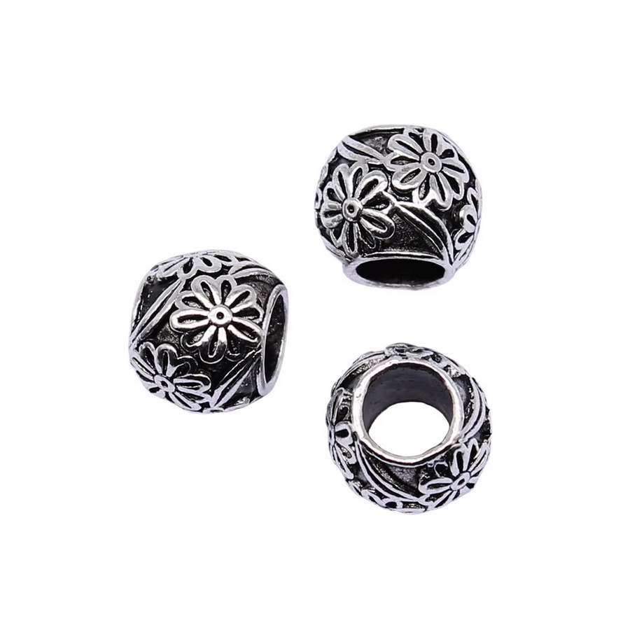 WYSIWYG Abstandsperlen, Silber, 10 x 8 mm, Unisex - Bild 2