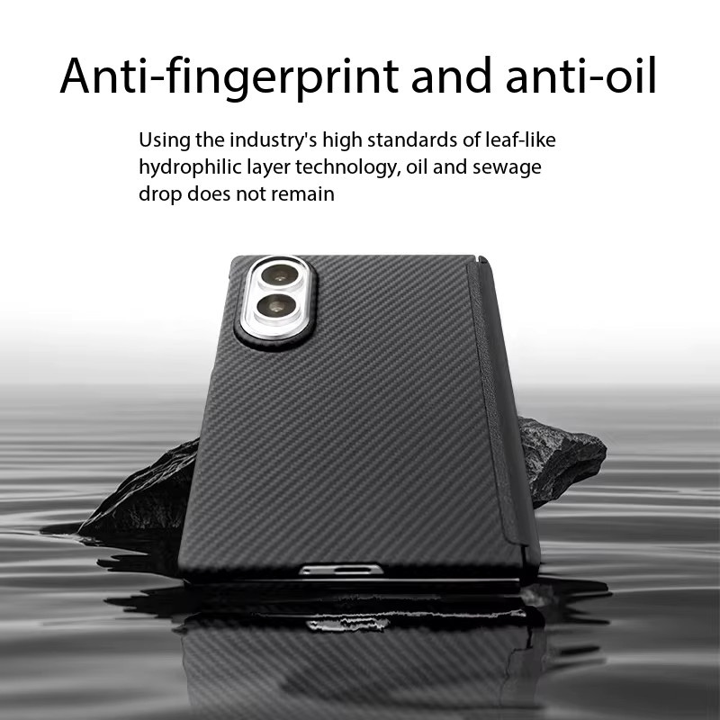 Echte Carbonfaser-Handyhülle für Samsung Galaxy Z Fold8 in Schwarz mit MagSafe-Magnetabdeckung und Aramidfaser-Design - Bild 2