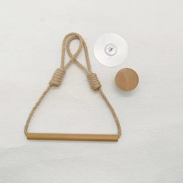 Toilettenpapierhalter aus Holz von Mango Event zur Wandmontage in Weiß - Bild 1