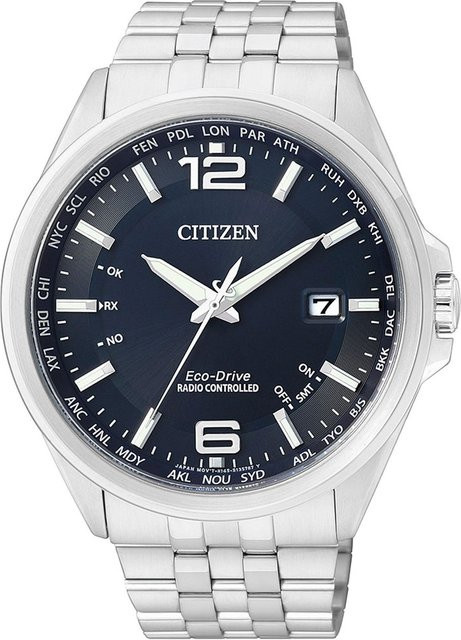 Citizen Armbanduhr, Solar, Edelstahl, Blau, 43 mm, Herren - Bild 1