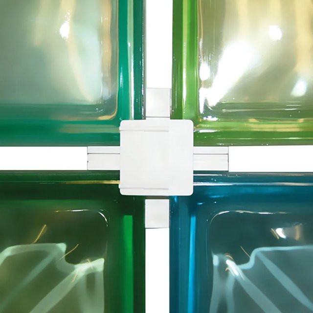 25 Verlegekreuze für 8 cm Glassteine mit 6 mm Fuge von Fuchs Design in Weiß aus Kunststoff - Bild 1