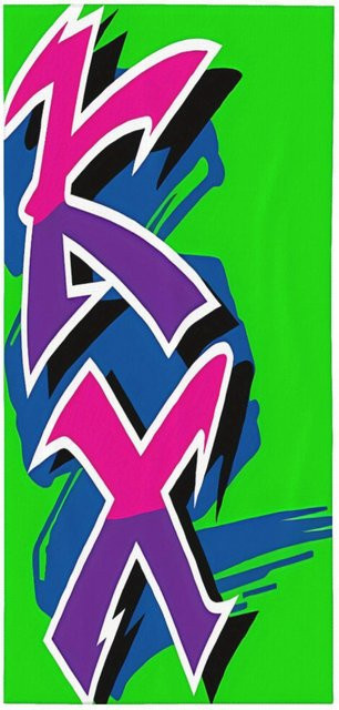KAX Graffiti Strandtuch aus weicher Mikrofaser in Multicolor, Breite: 40 cm, Höhe: 60 cm - Bild 1