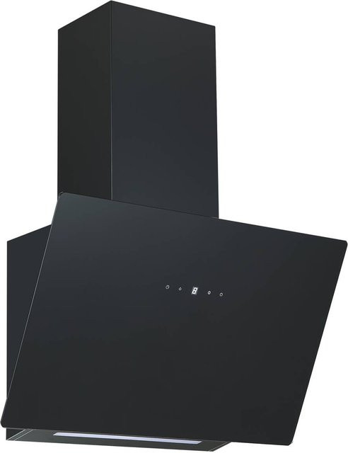 Mican Dunstabzugshaube KHA530TMFSA+ in Schwarz aus Metall, Wandmontage mit Abluft oder Umluft, B/H/T: 60 x 53,6 x 29,6 cm - Bild 1