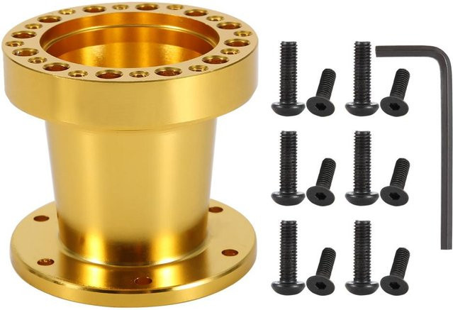 ZY-Sport-N Lenkrad Nabe Adapter Kit aus Aluminium mit 3 Zoll Distanzstück in Schwarz und Gold - Bild 1