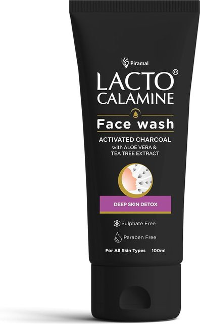 Lacto Calamine Gesichtswaschgel mit Aktivkohle, 100 ml, für fettige und Mischhaut - Bild 1