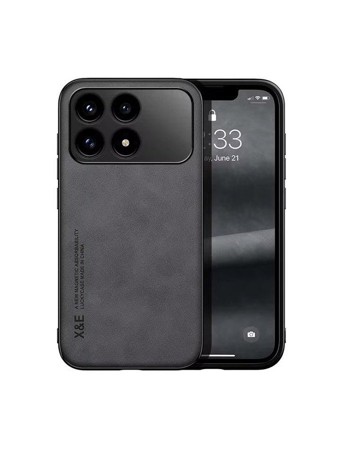 Luxuriöse Leder-Handyhülle Fanda für Xiaomi Mi POCO F8 PRO 5G und POCO F8 Ultra in Grau - Bild 3