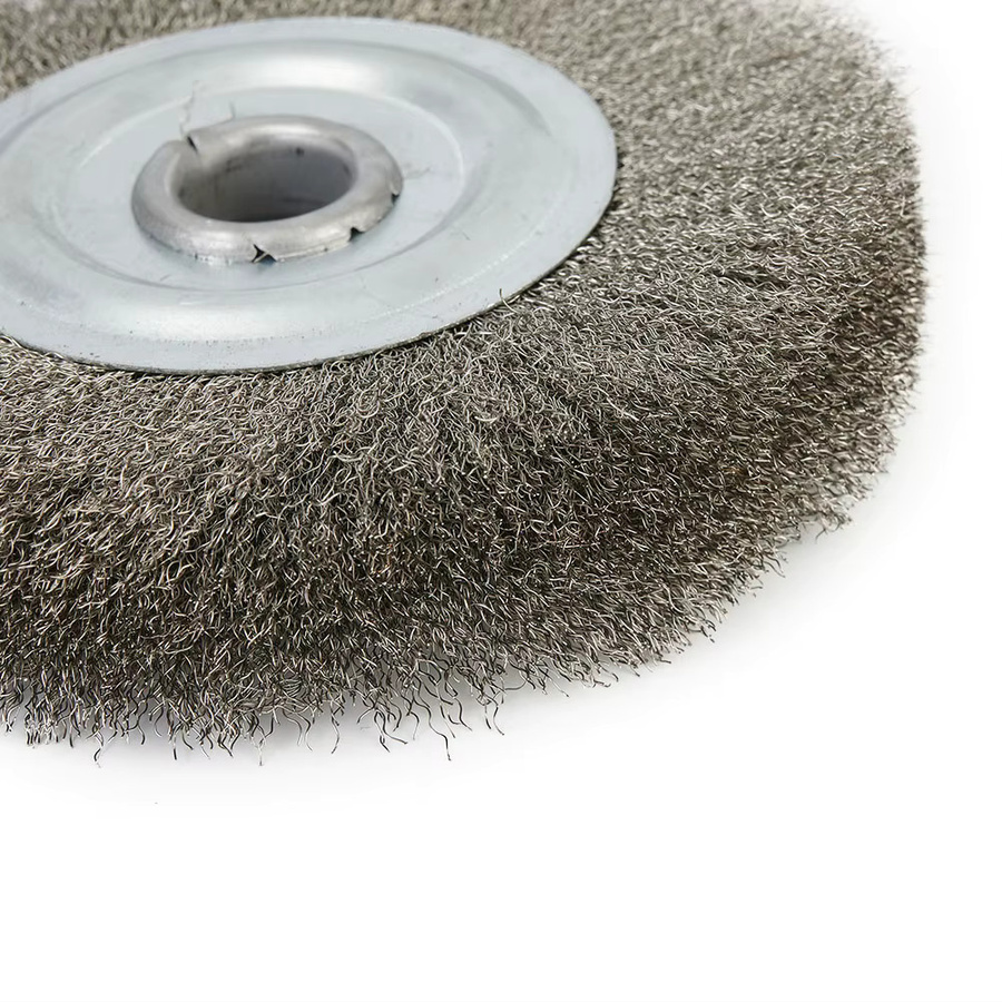 Vibratite Gewellte Edelstahl Drahtbürste für Winkelschleifer, 6 Zoll, Farbe Silber, Lochdurchmesser: 16 mm - Bild 3