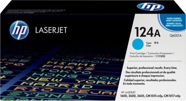 HP Toner Q6001A 124A Cyan für Laserdrucker - Bild 2