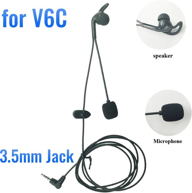 EJEAS In-Ear-Kopfhörer mit 3,5-mm-Klinkenstecker in Schwarz für Motorradhelm-Headsets wie EJEAS FBIM V6 V6C V4 V4C und Schiedsrichter - Bild 1