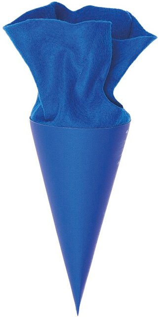Rico Design Schultüte Rohling aus Karton mit Filzverschluss in Royalblau - Bild 1