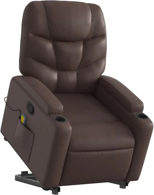 vidaXL Massagesessel Modell 5 mit Aufstehhilfe in Braun aus Kunstleder - Bild 1