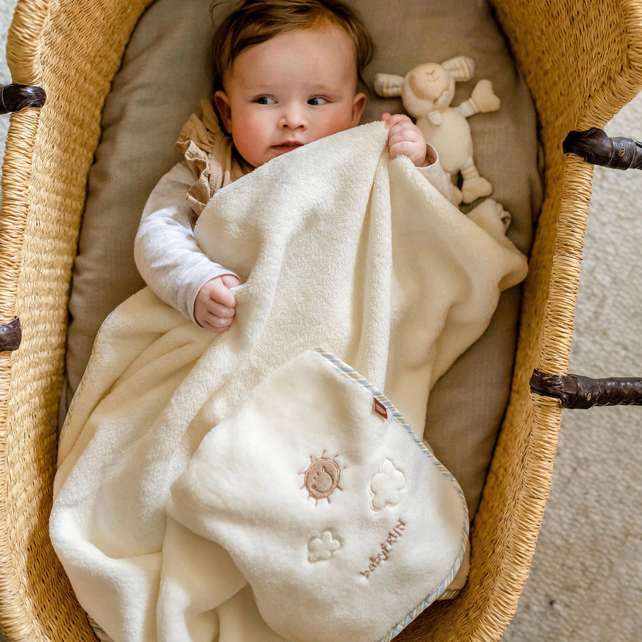 Fehn Kuscheldecke Baby Love Schaf in Beige, B/T: 100 x 75 cm - Bild 2