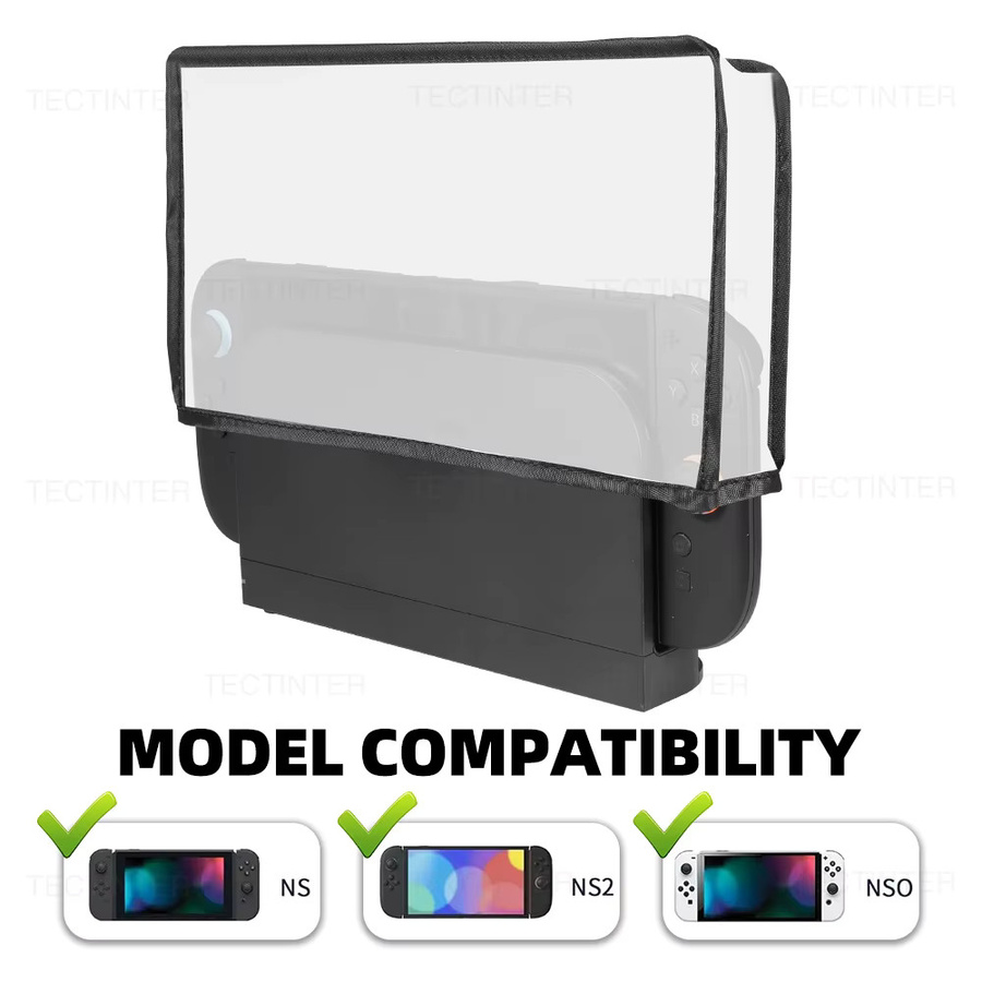 TECTINTER Staubdichte Schutzhülle für Nintendo Switch und Switch OLED Dock, transparent - Bild 5