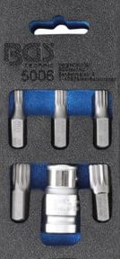 BGS Schraubendreher-Bit-Satz 6-teilig für XZN mit 10 mm (3/8 Zoll) Außensechskant-Antrieb in Silber - Bild 1