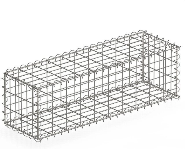Karat Gabionenkorb Lenox Steinkorb als Sichtschutz aus verzinktem Stahl, Farbe: Silber, B/T/H: 100 x 30 x 30 cm - Bild 1