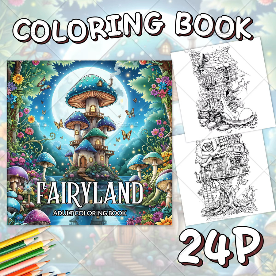 FAIRYLAND Cozy Spaces Coloring, Malbuch für Erwachsene, Mehrfarbig - Bild 2