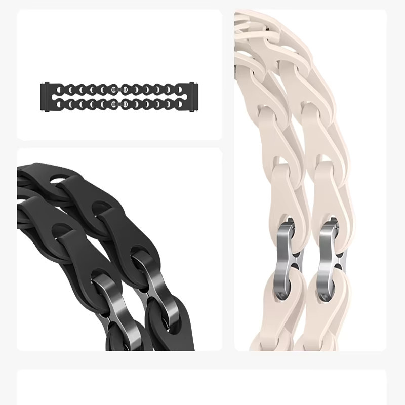 jansin Uhrenarmband Silikon, Schwarz, Unisex - Bild 1