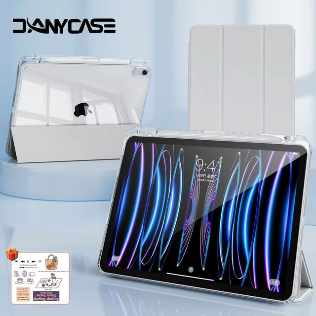 DANYCASE Schutzhülle für iPad 10. Generation, iPad Air und iPad Mini in Pink und Transparent - Bild 1