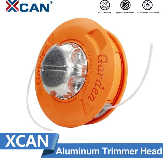 XCAN M10 Rasentrimmer Schneidkopf aus Aluminium und Nylon in Orange mit 2-Linien Bump Spool für Bürstenmäher und Fadensägen - Bild 1