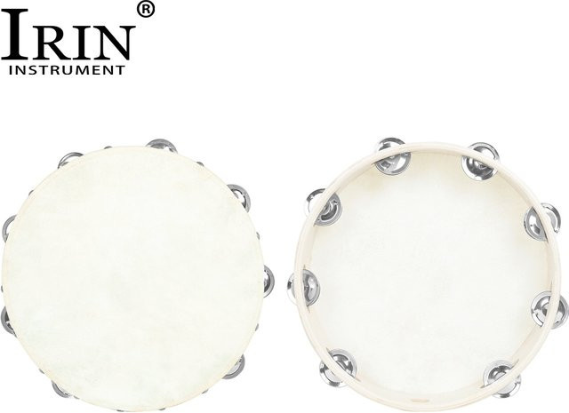 IRIN Tamburin, Holz, 8/10 Zoll, Percussion Musikinstrumente - Bild 1