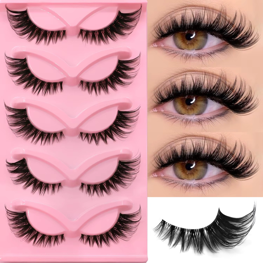 LASVIREY Wimpern, 3D-Faux-Nerzwimpern, DF-01, Unisex - Bild 2