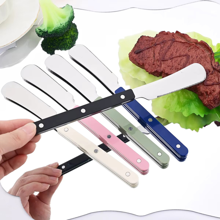 Zoseil Steakmesser Set aus Edelstahl und Acryl, 4 Stück, Mehrfarbig und Poliert - Bild 2