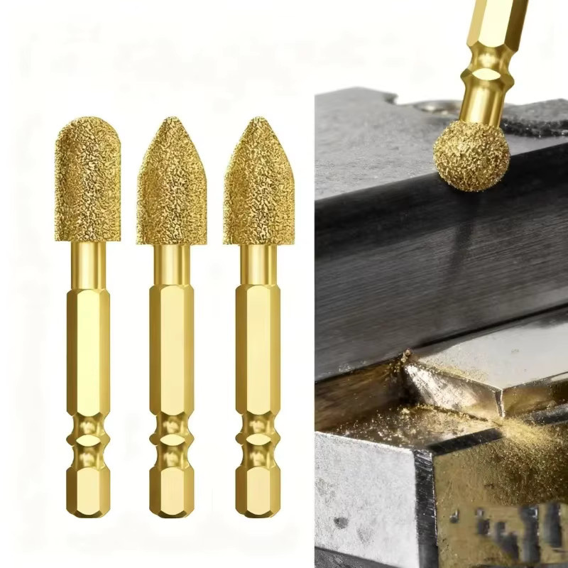 Diamant-Rotationsfeilen-Set zum Polieren und Gravieren von Metall, Gold, Keramik und Stein für Drehwerkzeug-Zubehör - Bild 2