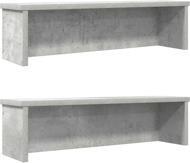 vidaXL Küchenregale stapelbar, 2 Stück, Betongrau, B/T/H: 60 x 15 x 16 cm - Bild 1