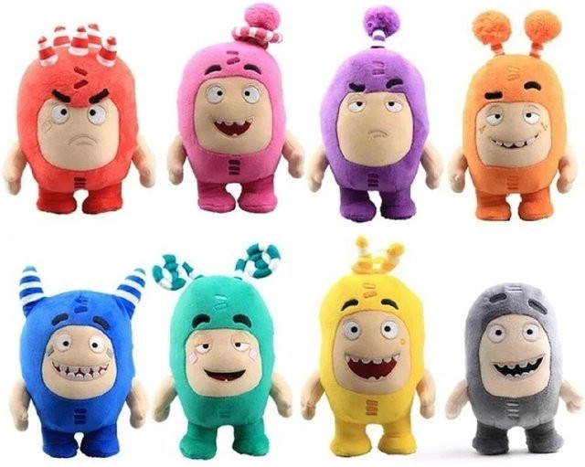 Oddbods Cartoon Jeff Newt Plüsch Spielzeug Puppe Bunt / Mehrfarbig - Bild 1