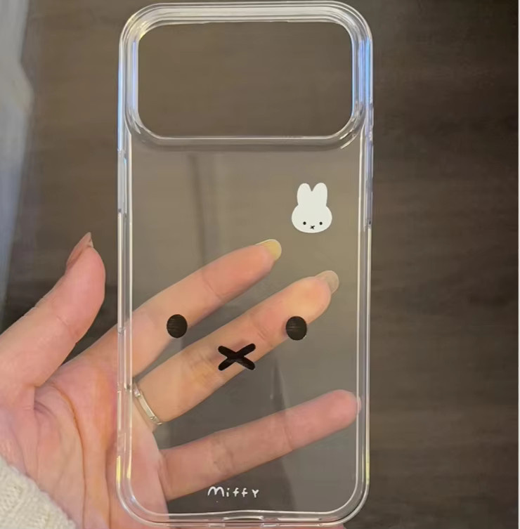 Stoßfeste Miffy Handyhülle aus transparentem TPU für iPhone Modelle, Farbe: Transparent/Beige - Bild 4