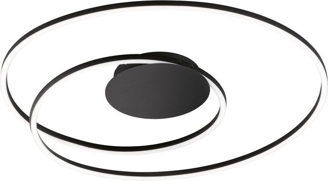 Fischer & Honsel Deckenleuchte HOLY in Weiß, modern, dimmbar mit Fernbedienung und Ringdesign - Bild 1