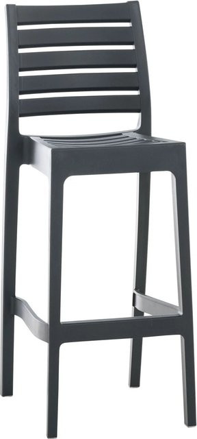 CLP Barhocker Ares Dunkelgrau Modern für Garten Balkon und Terrasse H: 105 cm, B: 45 cm, T: 51 cm - Bild 1
