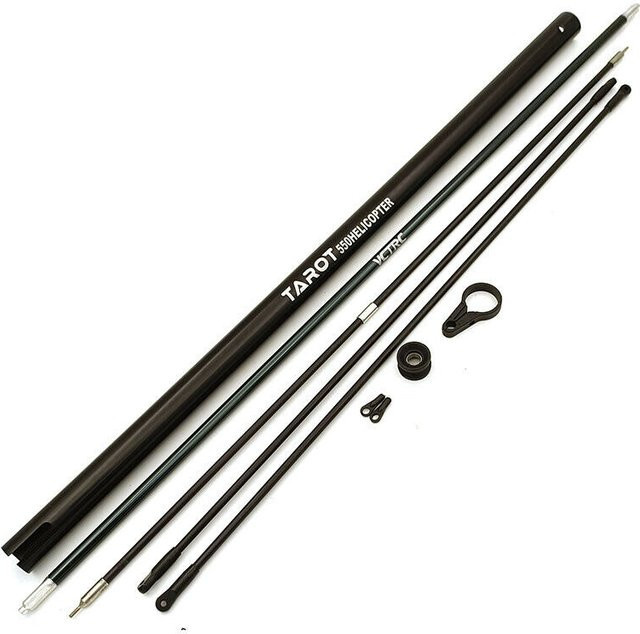 AEOLIAN RC 550 Torque Tube Tail Servo Rod Tail Boom Brace, Zubehör, Metall, Schwarz, ab 14 Jahre - Bild 1