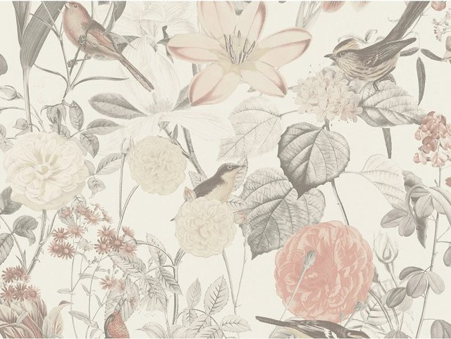 A.S. Création Vliestapete Exotic Fragrance Blumen in Creme-Rosa - Bild 1