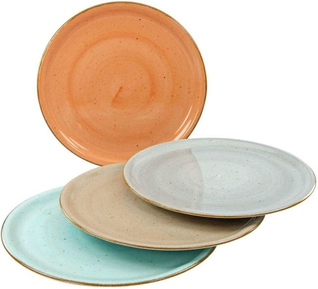 CreaTable Vintage Nature Pizzateller 4er Set, mehrfarbig, rund, Durchmesser: 30 cm, Höhe: 2 cm - Bild 1