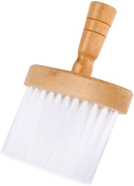 DIYelecs Nackenstaubbürste zur Haarreinigung, Holzgriff, beige - Bild 1