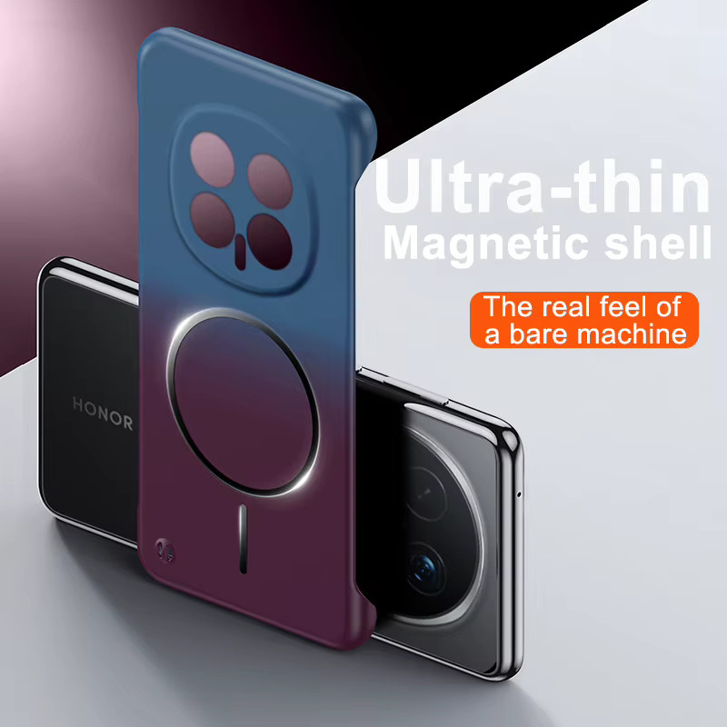 Magnetische Honor Magic 8, 8 Pro, 7 und 6 Pro Handyhülle in Schwarzgrün mit Farbverlauf, ultradünn und rahmenlos mit Unterstützung für kabelloses Laden - Bild 2