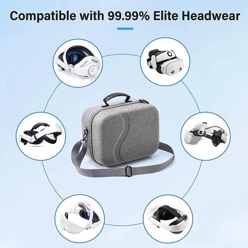 BOBOVR Universal Tragetasche in Grau für Meta Quest 3, BOBOVR M3 Pro und BOBOVR S3 Pro Kiwi Elite Kopfbedeckungen - Bild 2